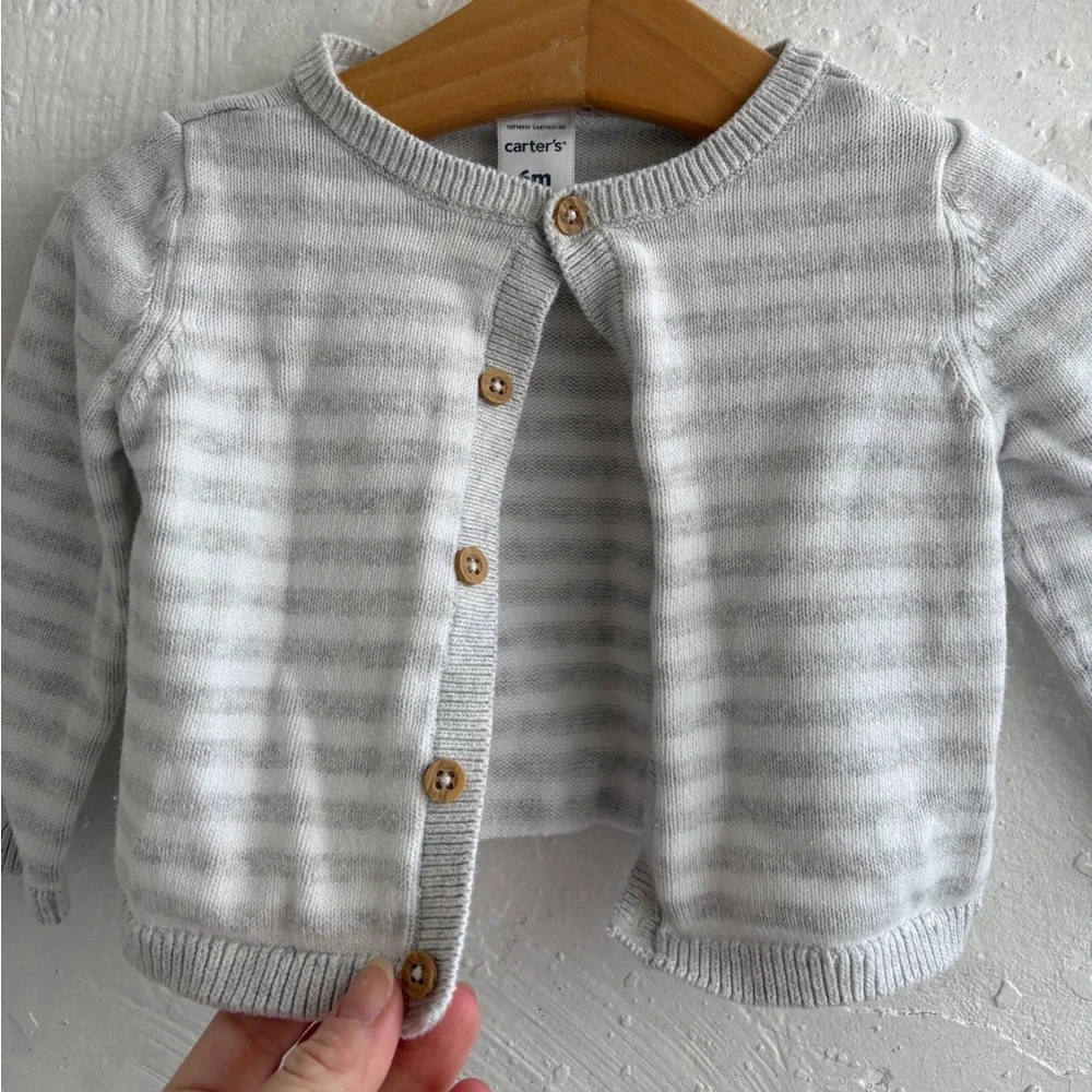 Carters 6month Trendy 100% cotton striped cardigan